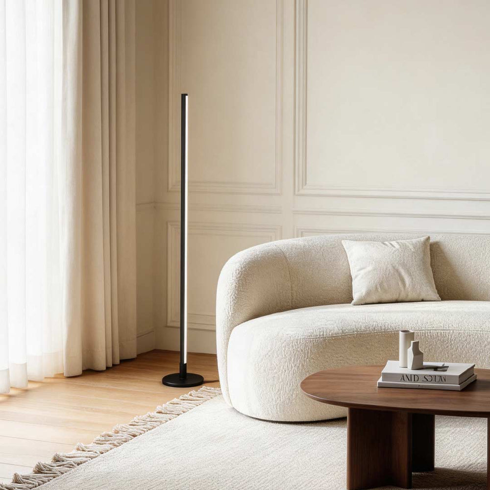 Modern Black Floor Lamp with Adjustable Color Temperature – Slim Design for Living Room and Reading Spaces 1