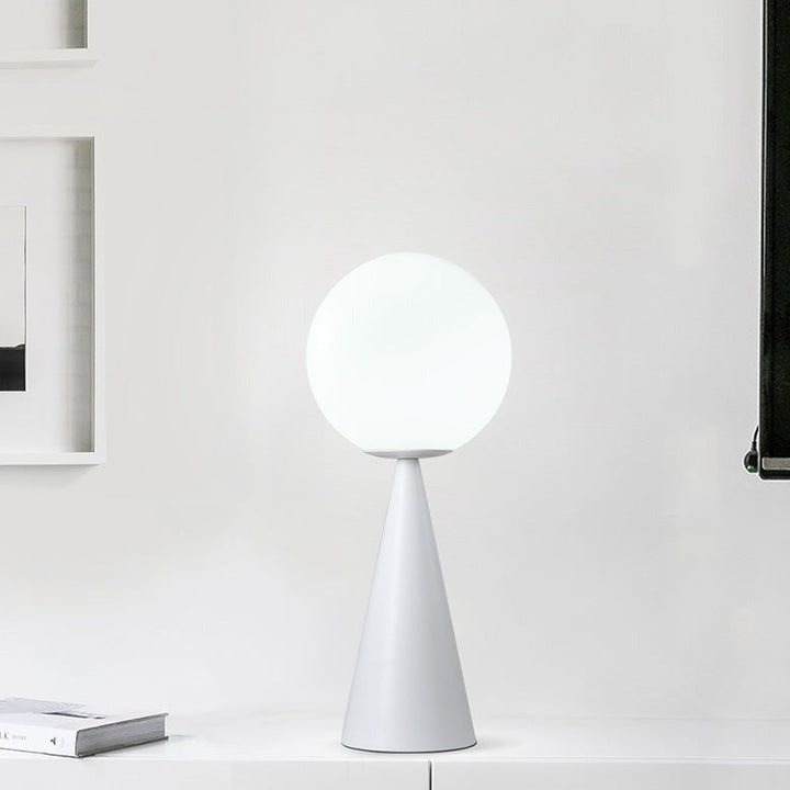 Modern Brass Table Lamp with Frosted Glass Globe – Stylish Bedside or Desk Lamp for Bedroom and Living Room 2