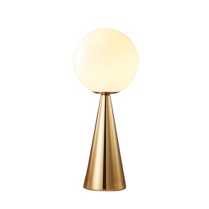 Modern Brass Table Lamp with Frosted Glass Globe – Stylish Bedside or Desk Lamp for Bedroom and Living Room 3