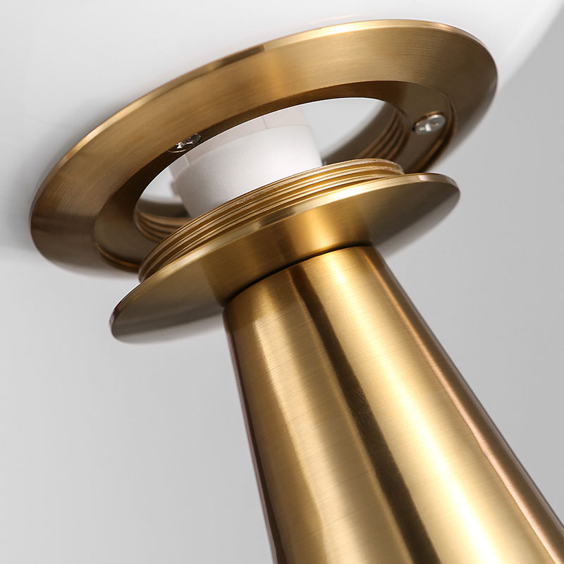 Modern Brass Table Lamp with Frosted Glass Globe – Stylish Bedside or Desk Lamp for Bedroom and Living Room 5