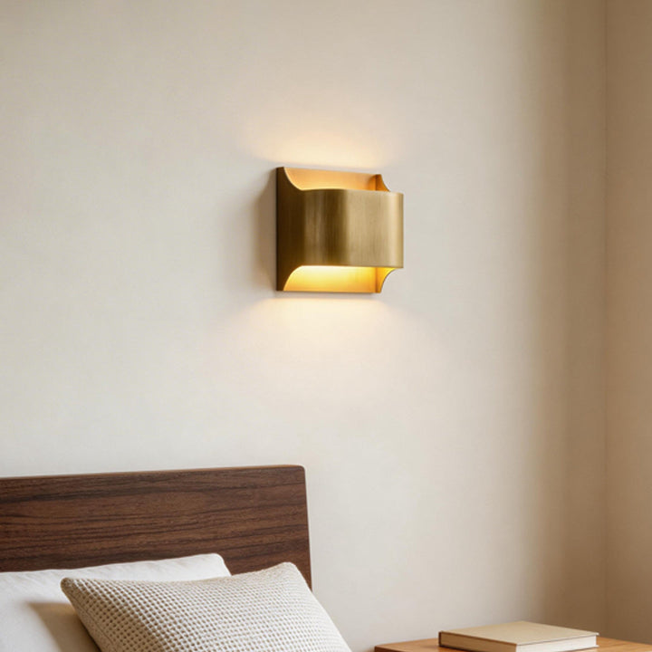 Modern Brass Wall Sconce Light with Up and Down Lighting – Warm White, Two Sizes Available, Ideal for Bedrooms and Living Rooms 1