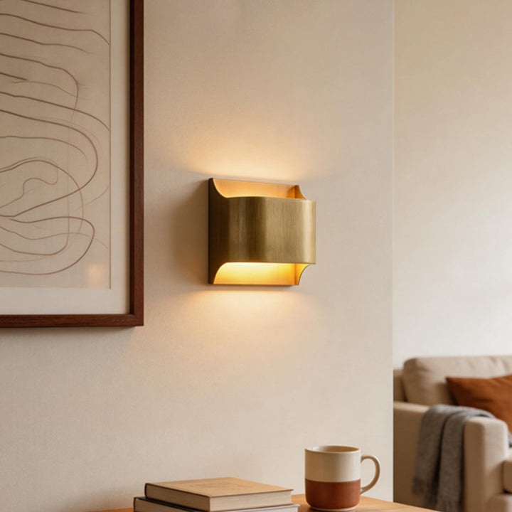 Modern Brass Wall Sconce Light with Up and Down Lighting – Warm White, Two Sizes Available, Ideal for Bedrooms and Living Rooms 2