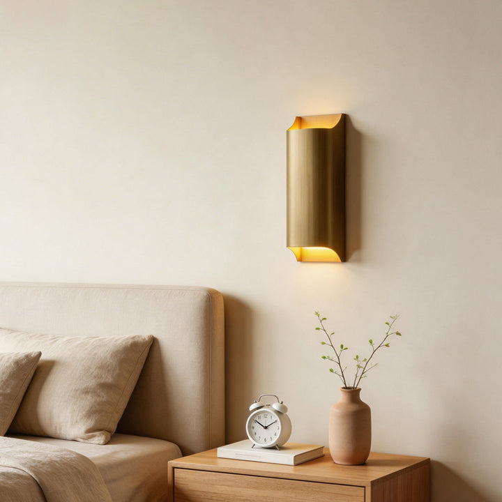 Modern Brass Wall Sconce Light with Up and Down Lighting – Warm White, Two Sizes Available, Ideal for Bedrooms and Living Rooms 3