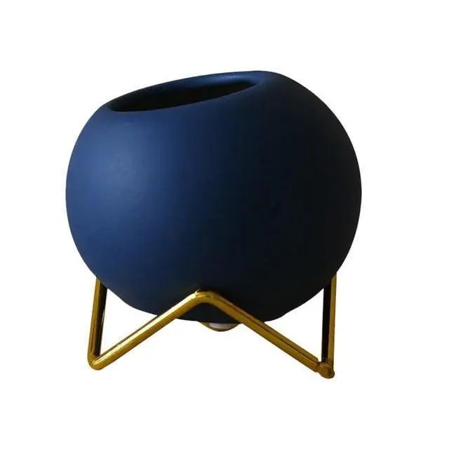Modern Ceramic Plant Pot with Stand – Stylish Decorative Planter in Vibrant Colors 0