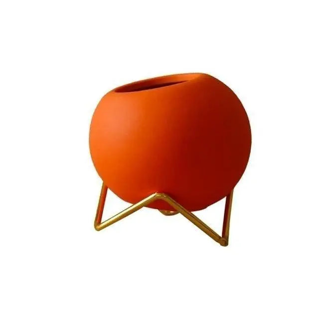 Modern Ceramic Plant Pot with Stand – Stylish Decorative Planter in Vibrant Colors 9