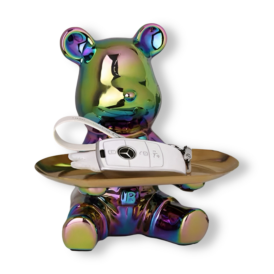 Modern Decorative Tray for Coffee Table - Ceramic Bear Figurine, Stylish Storage Solution for Home Décor 10