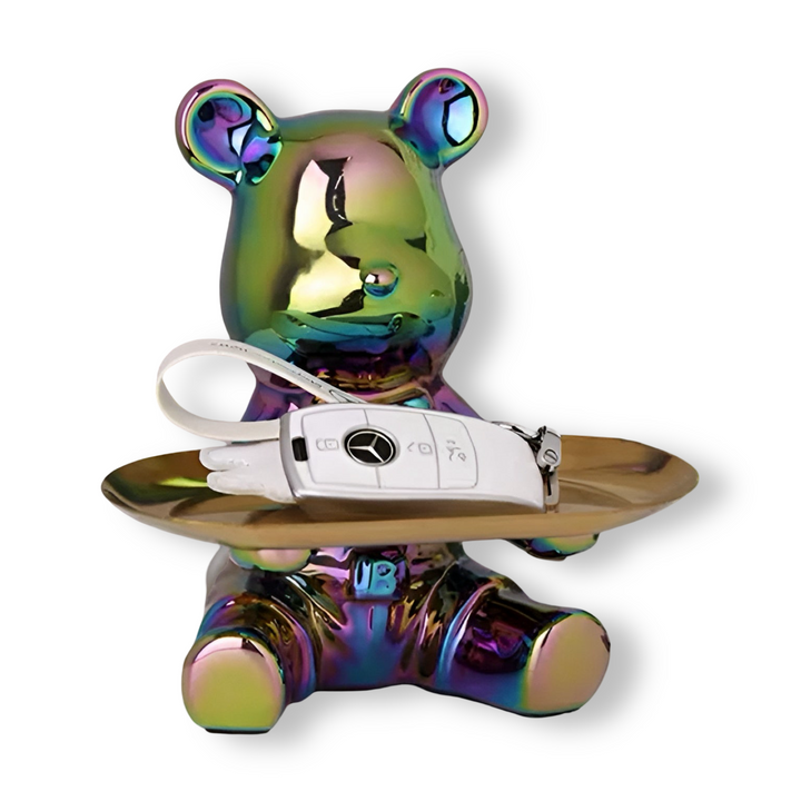 Modern Decorative Tray for Coffee Table - Ceramic Bear Figurine, Stylish Storage Solution for Home Décor 10