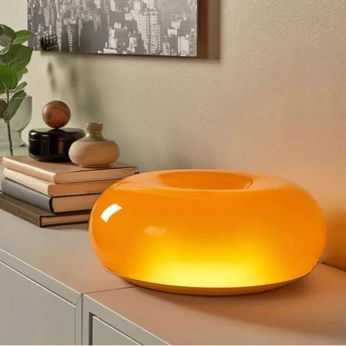 Modern Donut Table Lamp with Dimmable LED – Stylish Glass Desk Lamp for Living Room or Bedroom 4