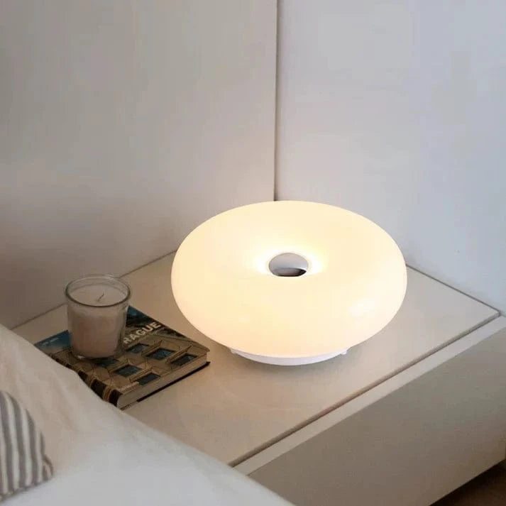 Modern Donut Table Lamp with Dimmable LED – Stylish Glass Desk Lamp for Living Room or Bedroom 6
