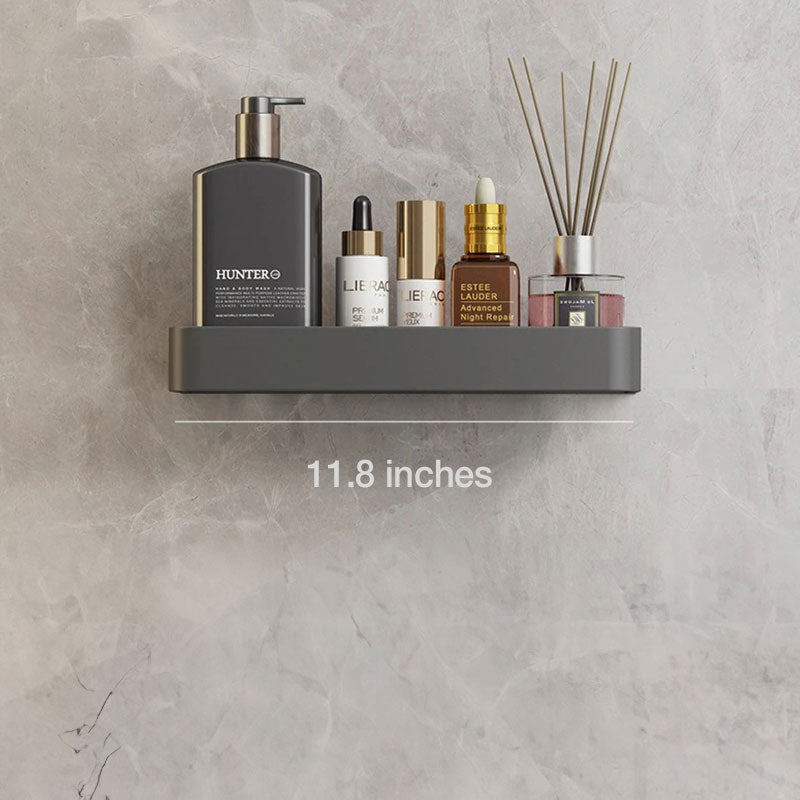 Modern Floating Bathroom Shelves with Self-Adhesive Mounting and Towel Holder – Stylish Storage Solution 0