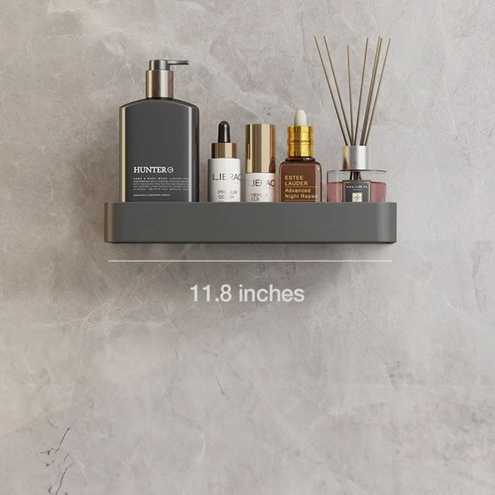Modern Floating Bathroom Shelves with Self-Adhesive Mounting and Towel Holder – Stylish Storage Solution 0