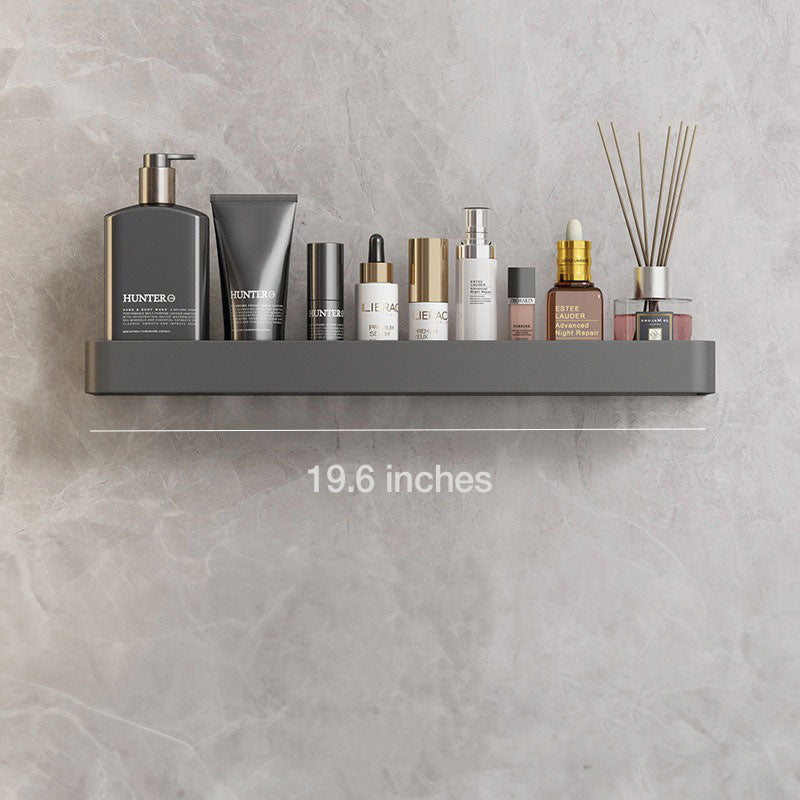 Modern Floating Bathroom Shelves with Self-Adhesive Mounting and Towel Holder – Stylish Storage Solution 4