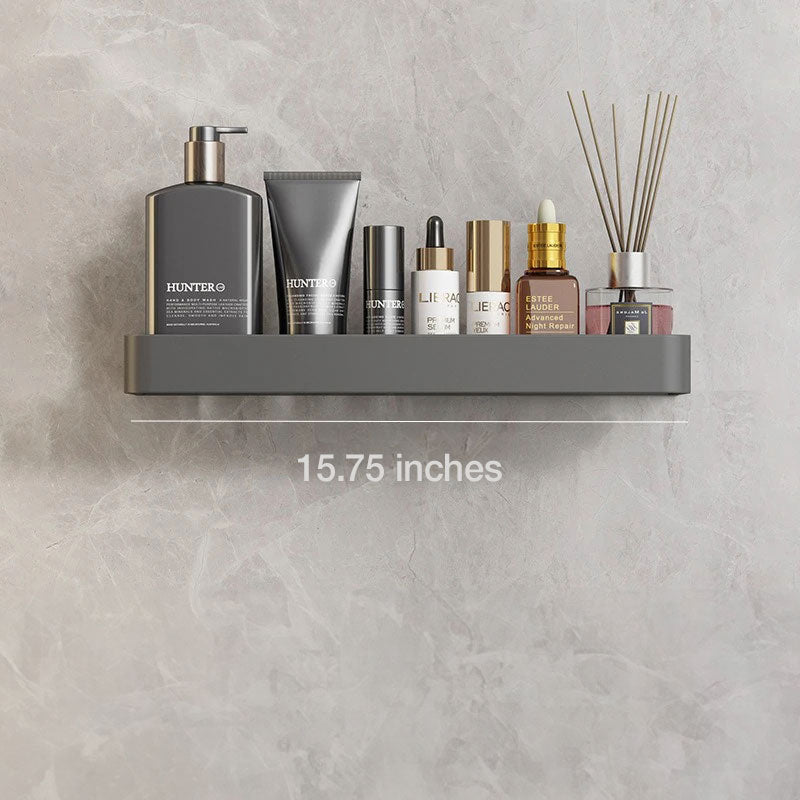 Modern Floating Bathroom Shelves with Self-Adhesive Mounting and Towel Holder – Stylish Storage Solution 6