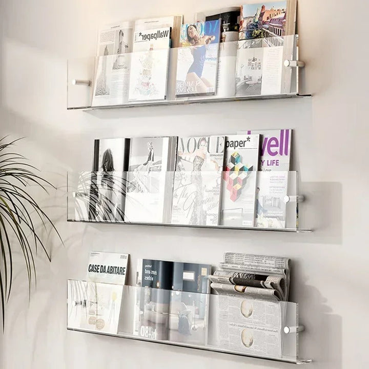 Modern Floating Wall Shelves – Sleek PVC Design for Home and Office Organization 11