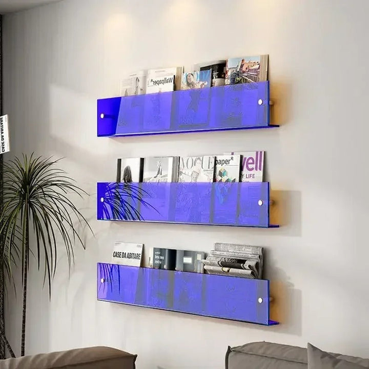 Modern Floating Wall Shelves – Sleek PVC Design for Home and Office Organization 4