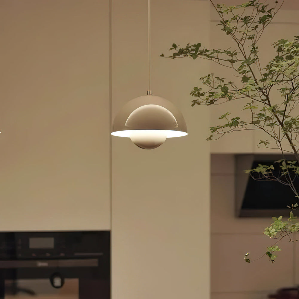 Modern Glass Pendant Light – Stylish Kitchen Pendant Lighting with Metal and Glass Design, 30 cm Diameter 4