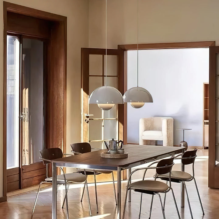 Modern Glass Pendant Light – Stylish Kitchen Pendant Lighting with Metal and Glass Design, 30 cm Diameter 5