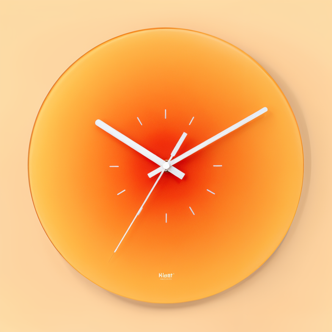 Modern Glass Wall Clock with Silent Quartz Movement – Ø 30 cm Color Gradient Wall Clock Decor for Home and Office 2