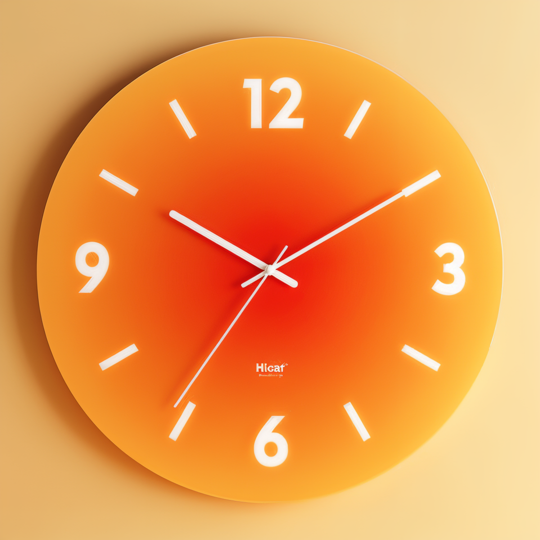 Modern Glass Wall Clock with Silent Quartz Movement – Ø 30 cm Color Gradient Wall Clock Decor for Home and Office 5