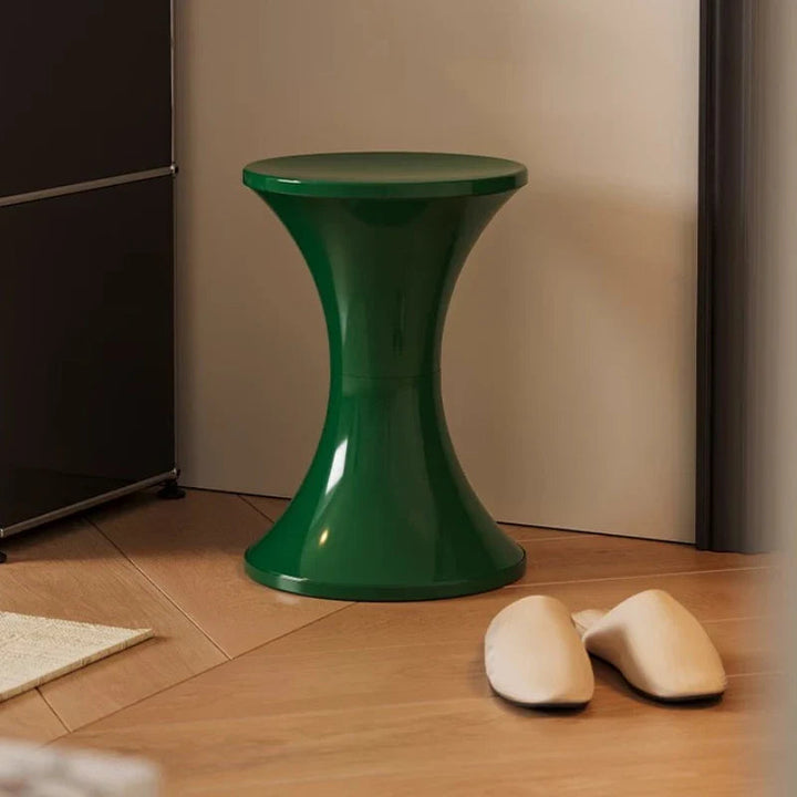 Modern Hourglass Side Table – Lightweight Plastic Footstool for Versatile Use 1