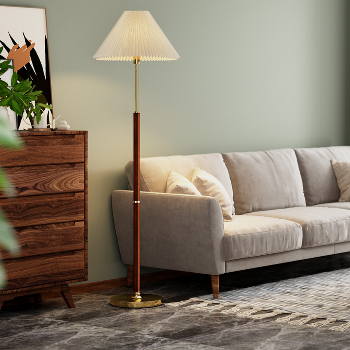 Modern Japandi Style Floor Lamp with Handmade Rice Paper Shade – Elegant Standing Lamp for Living Room and Cozy Spaces 4
