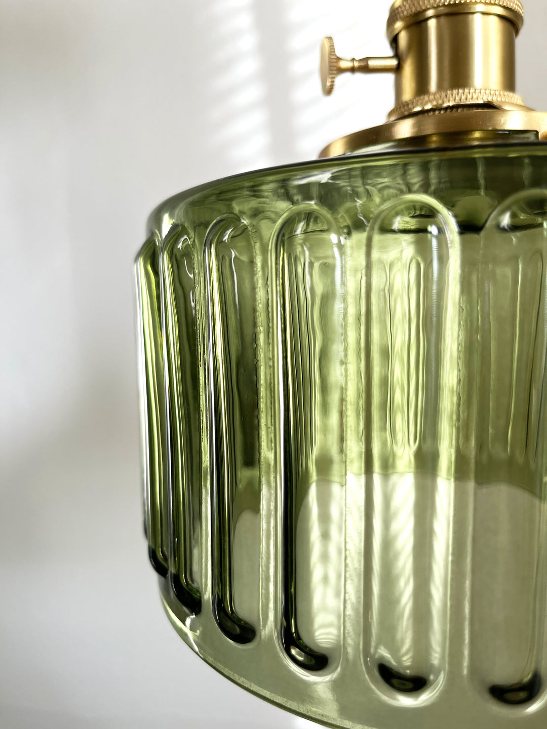 Modern Japanese Style Hanging Light with Textured Glass Shade – Adjustable Cord Length 2