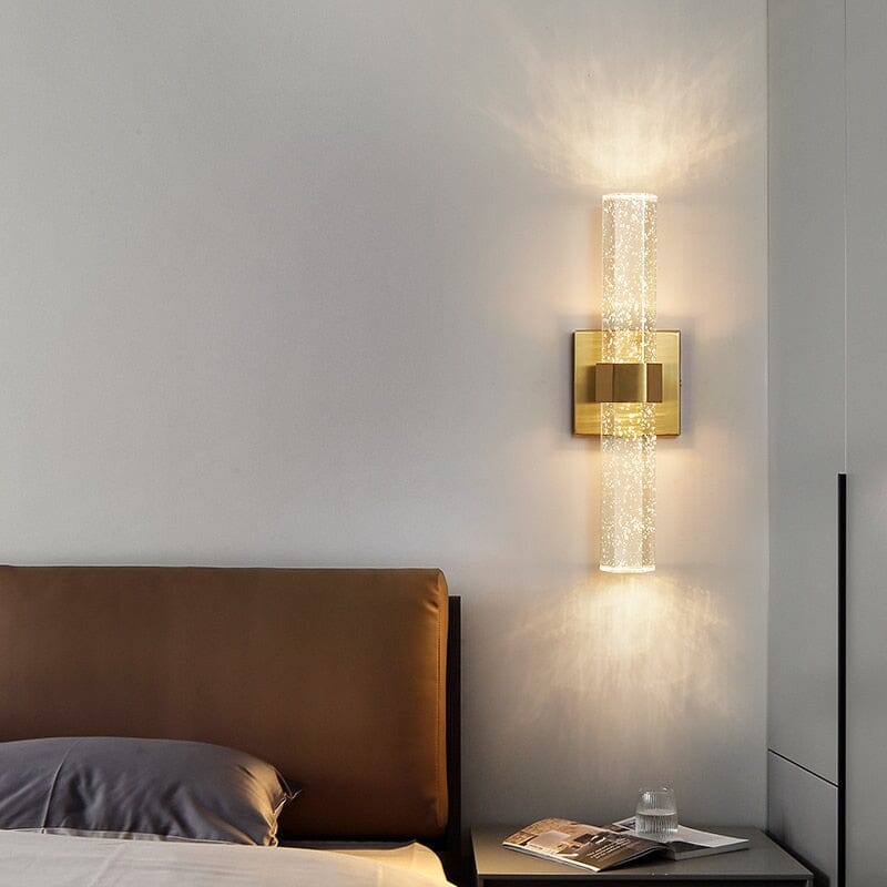 Modern LED Bath Wall Light with Blown Glass and IP44 Protection – Elegant Gold Finish 2