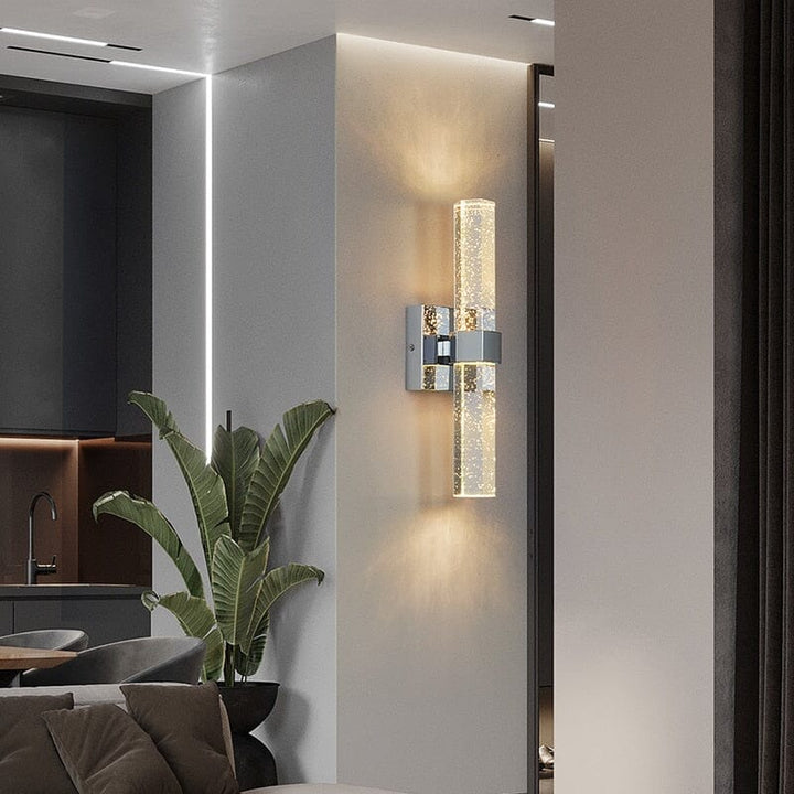 Modern LED Bath Wall Light with Blown Glass and IP44 Protection – Elegant Gold Finish 3