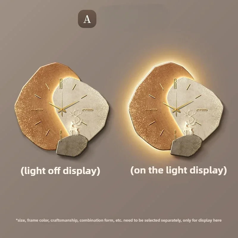Modern LED Wall Clock in Natural Wood – Auralume Circa with Silent Quartz Movement 0