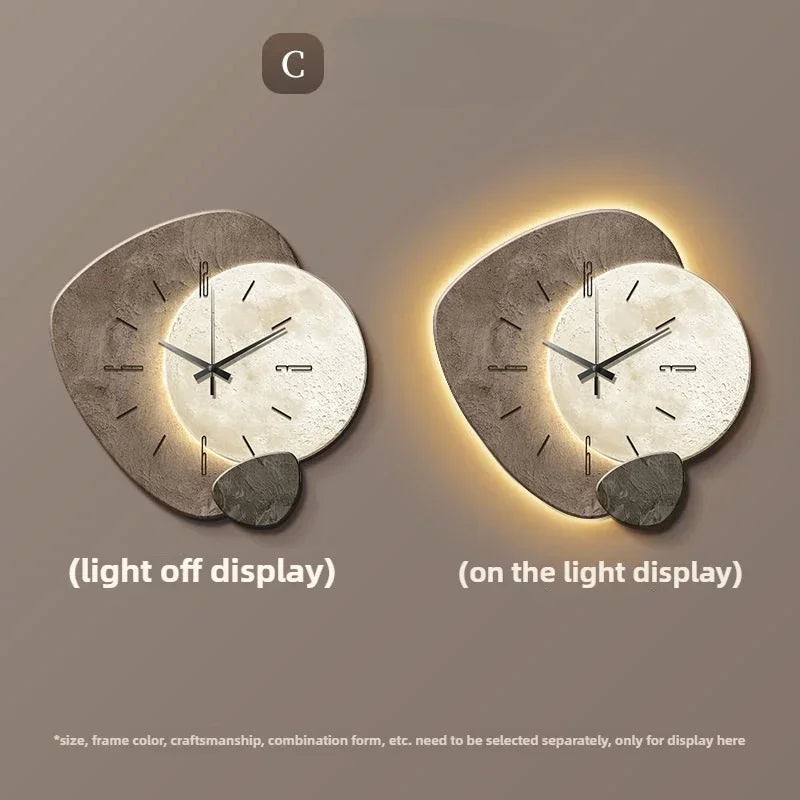 Modern LED Wall Clock in Natural Wood – Auralume Circa with Silent Quartz Movement 10