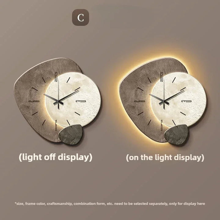 Modern LED Wall Clock in Natural Wood – Auralume Circa with Silent Quartz Movement 10