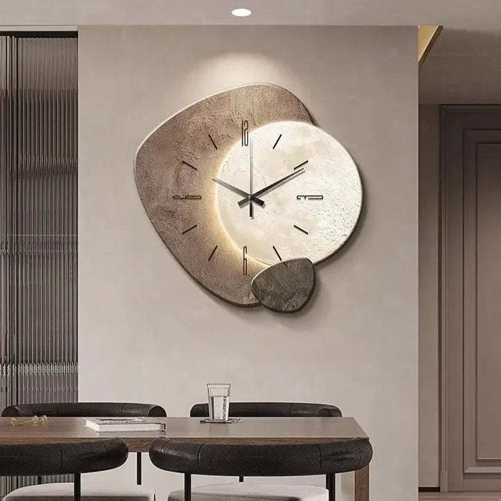 Modern LED Wall Clock in Natural Wood – Auralume Circa with Silent Quartz Movement 3