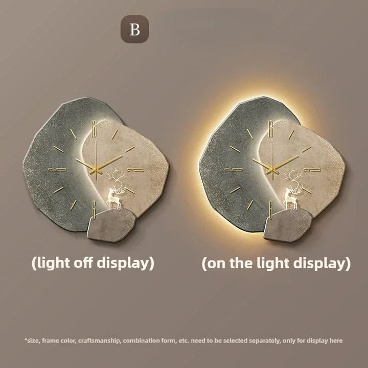 Modern LED Wall Clock in Natural Wood – Auralume Circa with Silent Quartz Movement 7