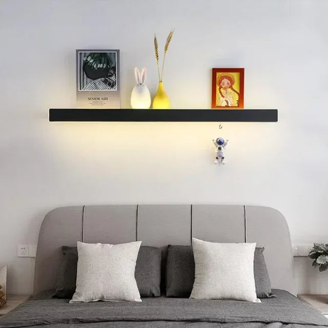 Modern LED Wall Lamp with Integrated Bedside Shelf – Stylish and Functional Lighting 0