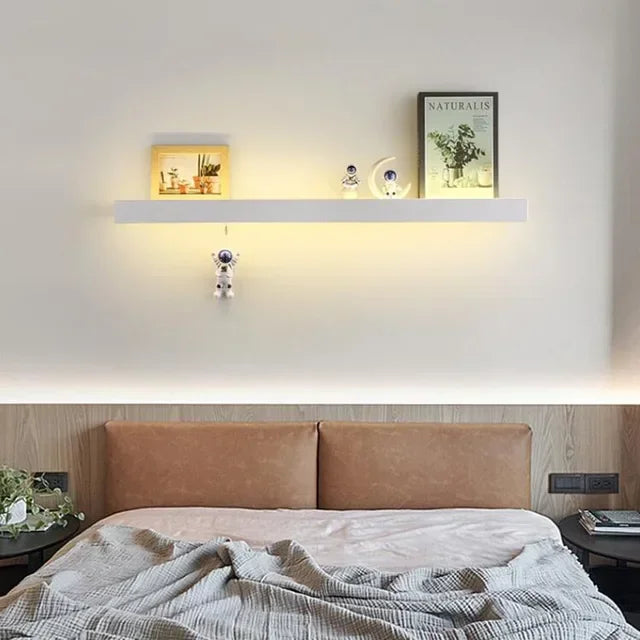 Modern LED Wall Lamp with Integrated Bedside Shelf – Stylish and Functional Lighting 7