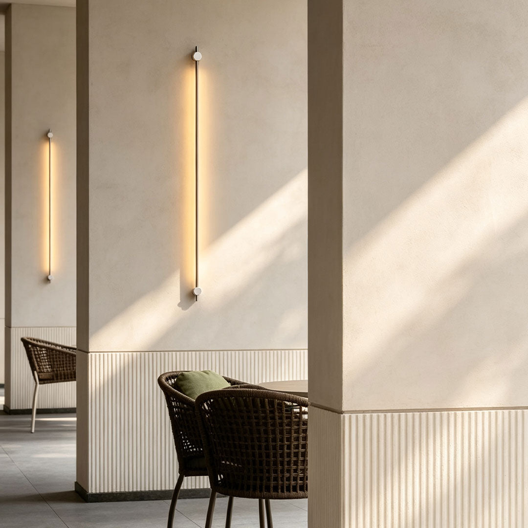 Modern Linear Wall Sconce Lighting with 10W LED – Stainless Steel and Black Wall Lamp for Living Room and Bedroom 2