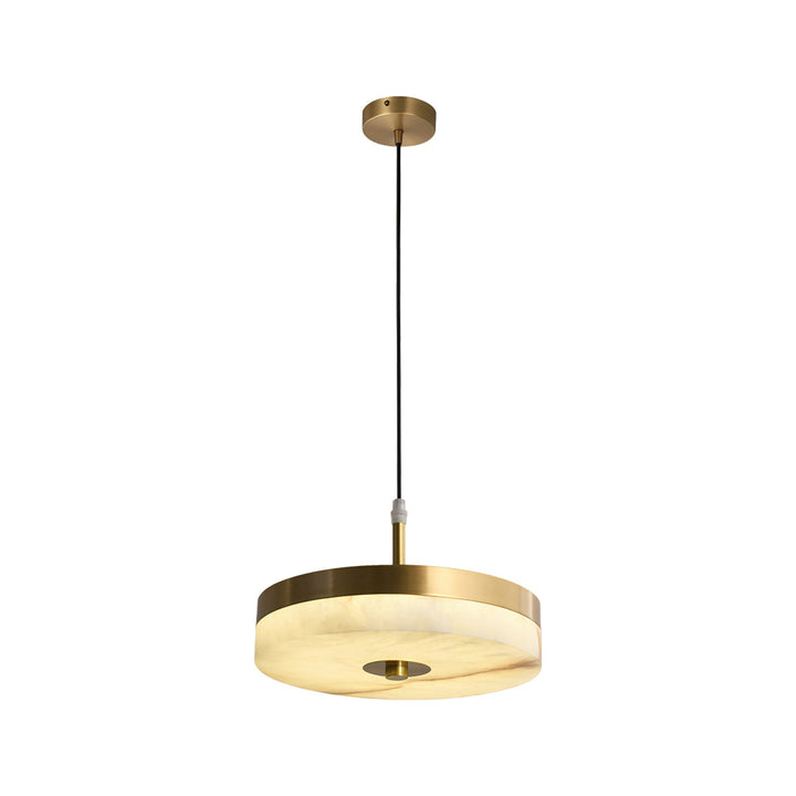 Modern Marble Disc Pendant Light – Adjustable 12W LED Hanging Light for Kitchen Island and Home Decor 0