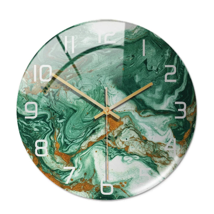 Modern Marble Look Wall Clock – 30 cm High-Quality Acrylic Silent Decor for Home and Office 0