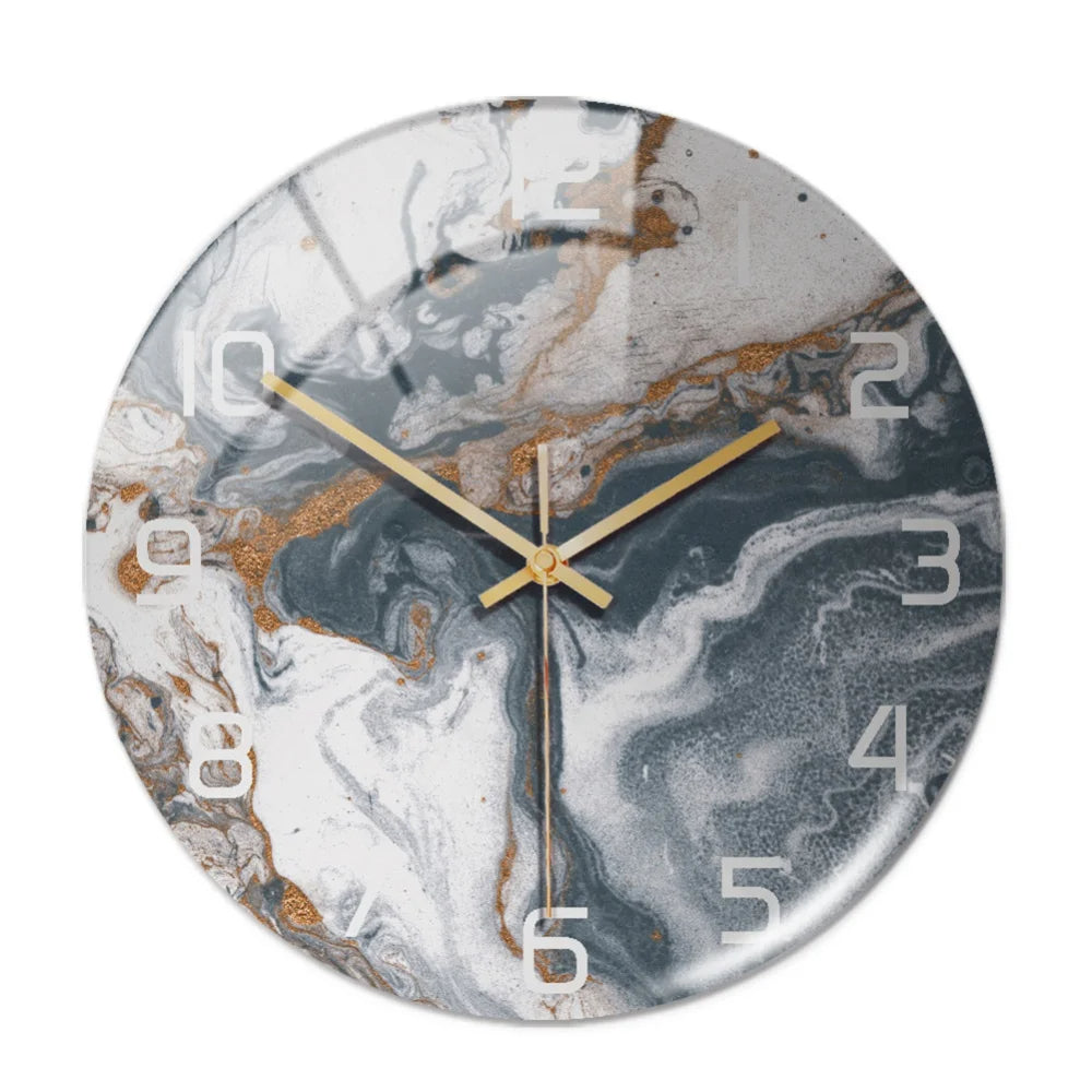 Modern Marble Look Wall Clock – 30 cm High-Quality Acrylic Silent Decor for Home and Office 3