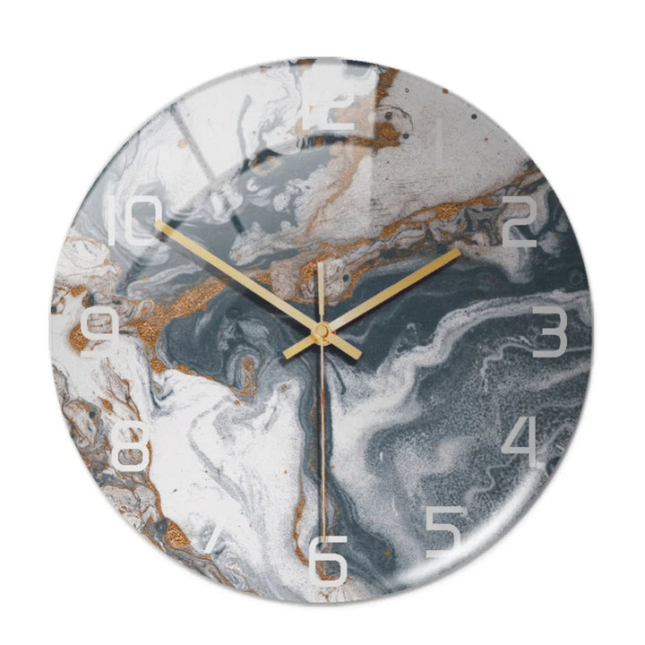 Modern Marble Look Wall Clock – 30 cm High-Quality Acrylic Silent Decor for Home and Office 3