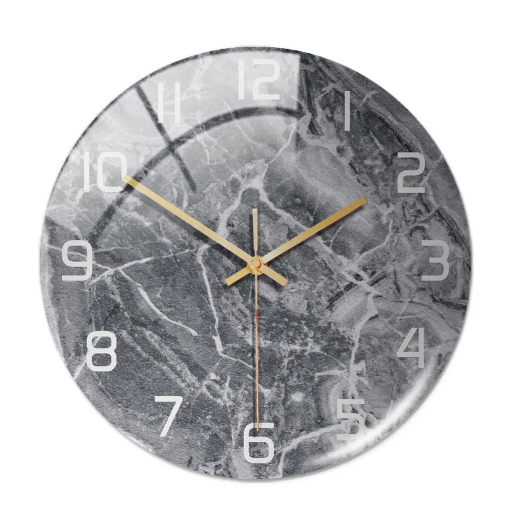 Modern Marble Look Wall Clock – 30 cm High-Quality Acrylic Silent Decor for Home and Office 4