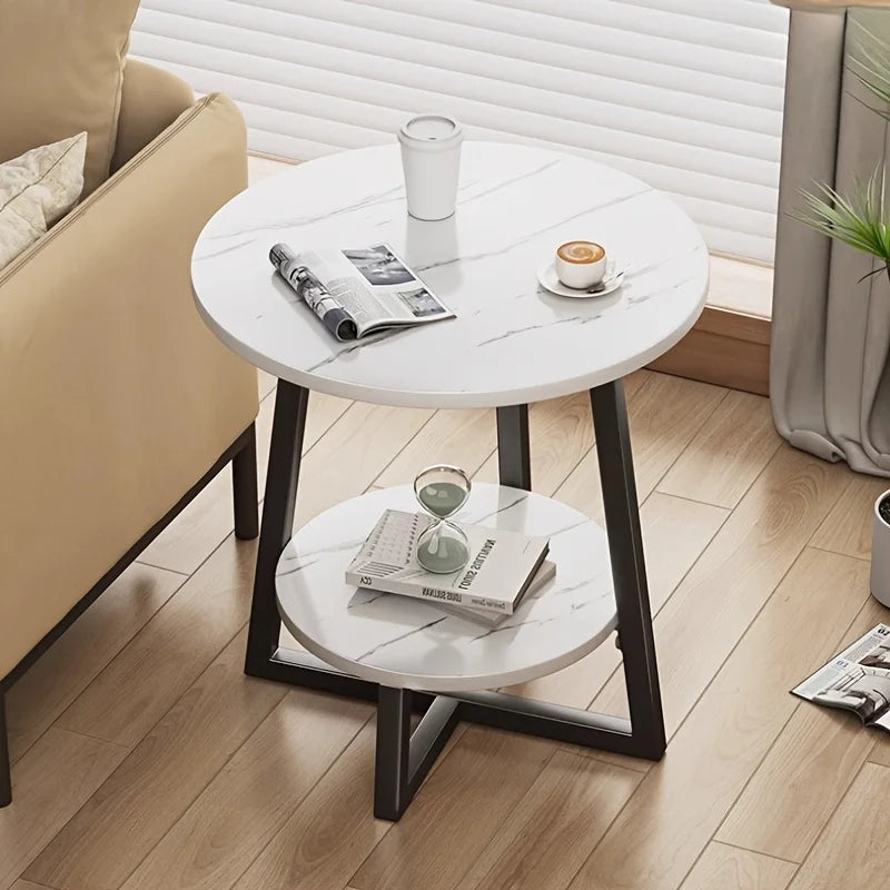 Modern Metal Side Table with Two Storage Levels – Compact and Functional Design 2