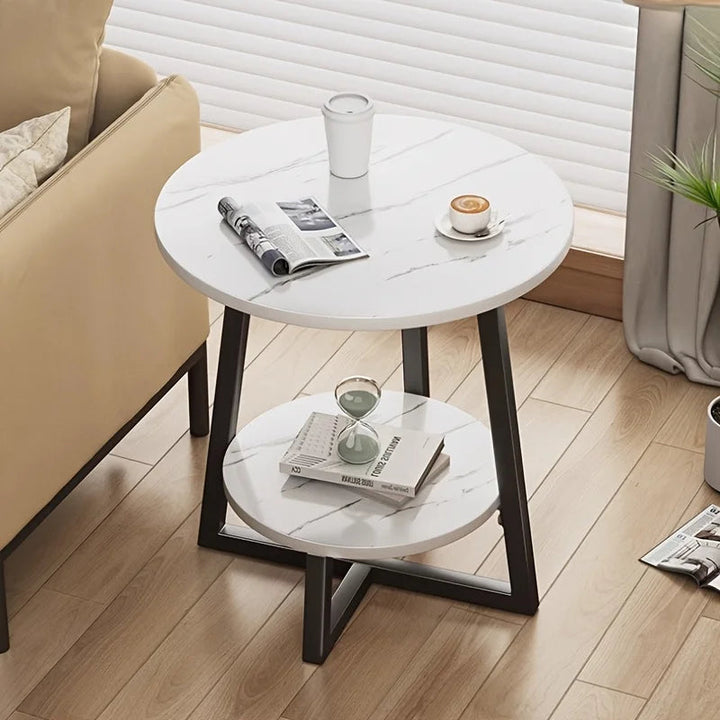 Modern Metal Side Table with Two Storage Levels – Compact and Functional Design 2