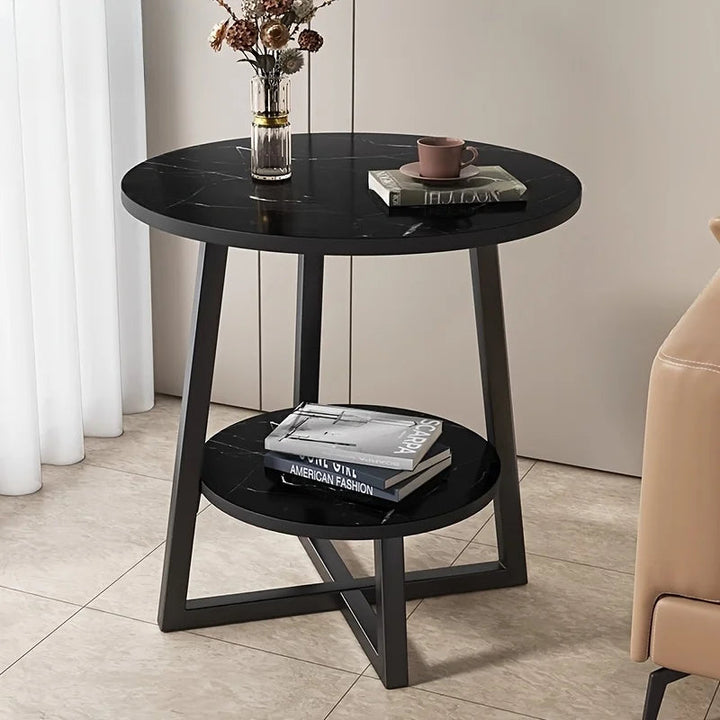 Modern Metal Side Table with Two Storage Levels – Compact and Functional Design 4