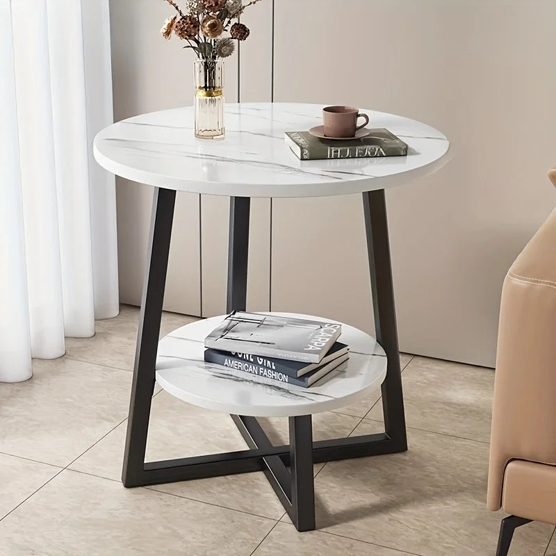 Modern Metal Side Table with Two Storage Levels – Compact and Functional Design 5