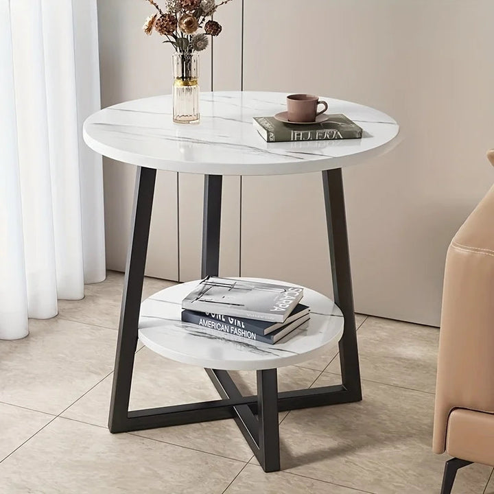 Modern Metal Side Table with Two Storage Levels – Compact and Functional Design 5