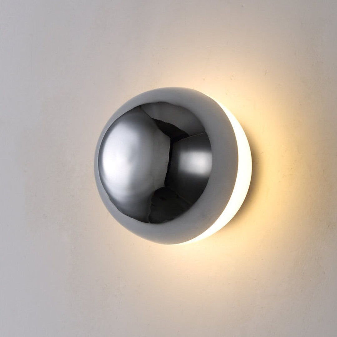 Modern Metal Wall Sconce Lighting - Solar Eclipse LED Wall Lamp in Black, Silver, or Gold - Hardwired Design 3