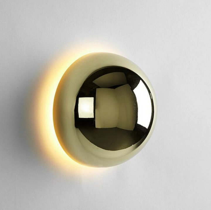 Modern Metal Wall Sconce Lighting - Solar Eclipse LED Wall Lamp in Black, Silver, or Gold - Hardwired Design 4