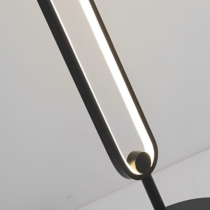 Modern Minimalist LED Floor Lamp with Oval Shade – Black Metal Standing Lamp 5