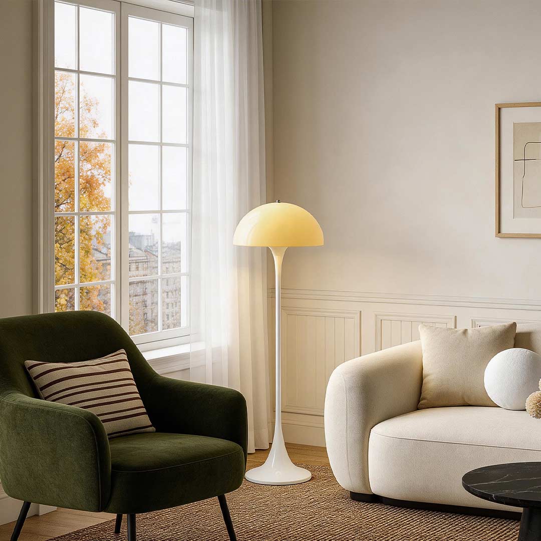 Modern Mushroom Floor Lamp with Dimmable 3-Color Temperature – Stylish Dome Design 0